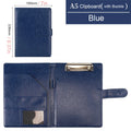 A5/B5 Leather Padfolio Executive Clipboard Document Holder Flip Design with Card Slots ID Window for Business Contract Signing