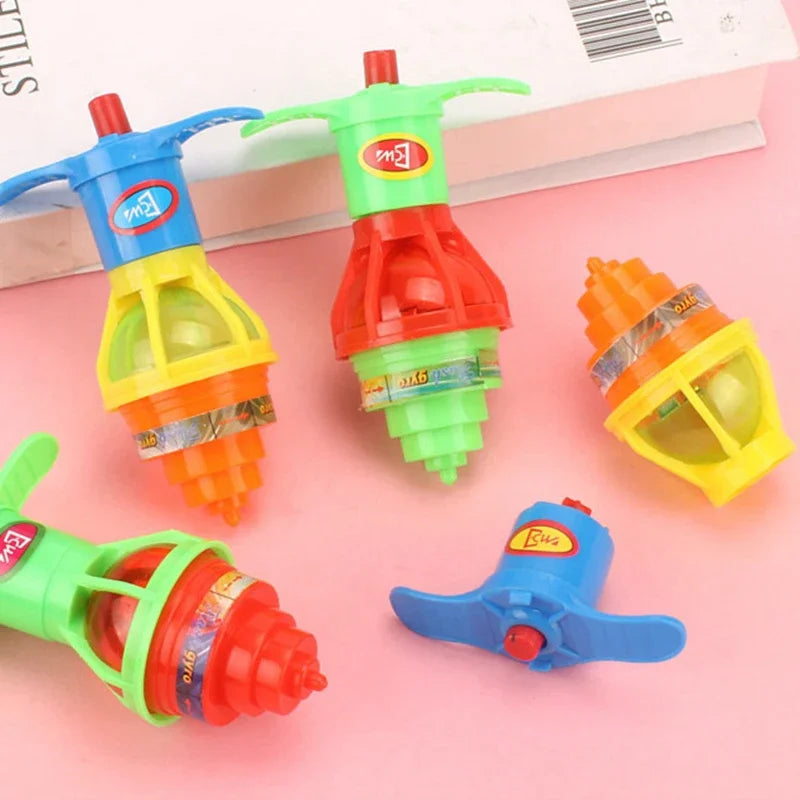 10-20PC Glow Rotating Gyro Kid Toys Birthday Party Favor Gifts Kindergarten Guest Giveaways Christmas Gift Kids Gift Bag Fillers
