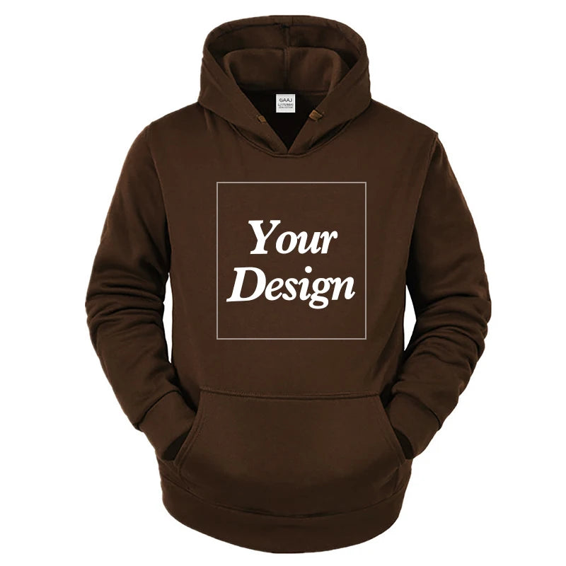Custom Hoodie Print Embroidery Photo Text Brand Logo Autumn Winter Warm Thick Fleece Hoody Sweatshirt Men Women Customized Coat