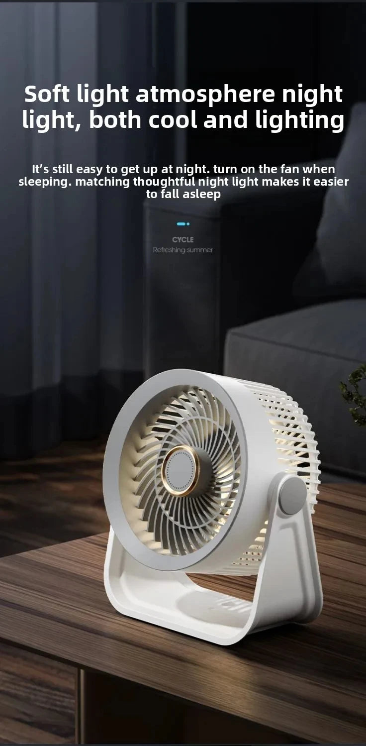 Cordless Electric Fan 4000mah Wireless Portable Air Circulator Fan Desktop Wall Ceiling Air Cooling Cooler Quiet Ventilator