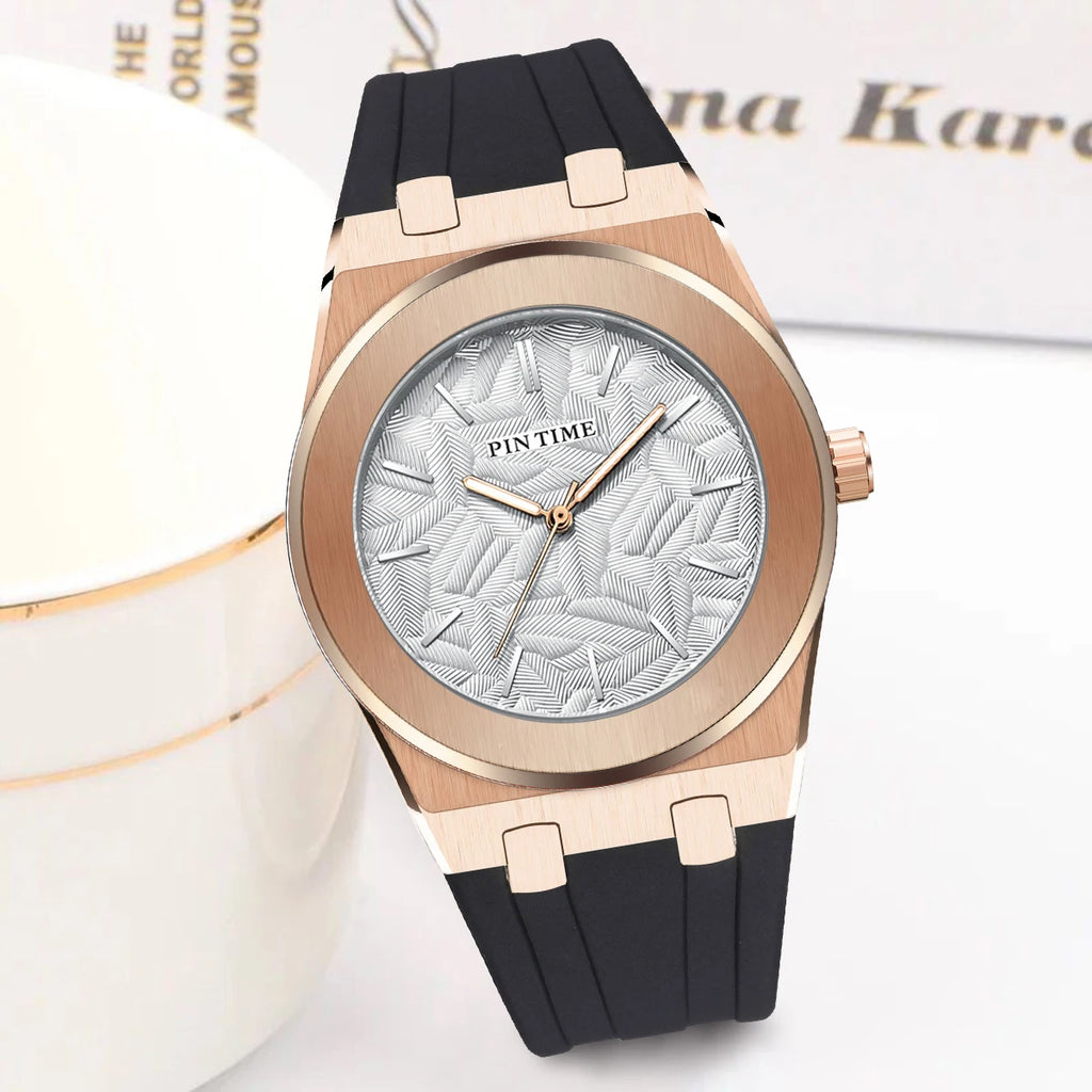 Classic versatile casual waterproof quartz men's silicone tape watch