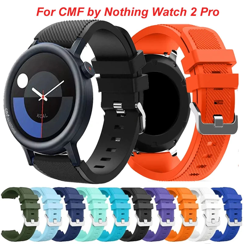 22mm Sport Slicone Strap For CMF Watch Pro 2 Soft Bracelet For Correa For CMF by Nothing Watch 2 Pro Band Accessories Wristband
