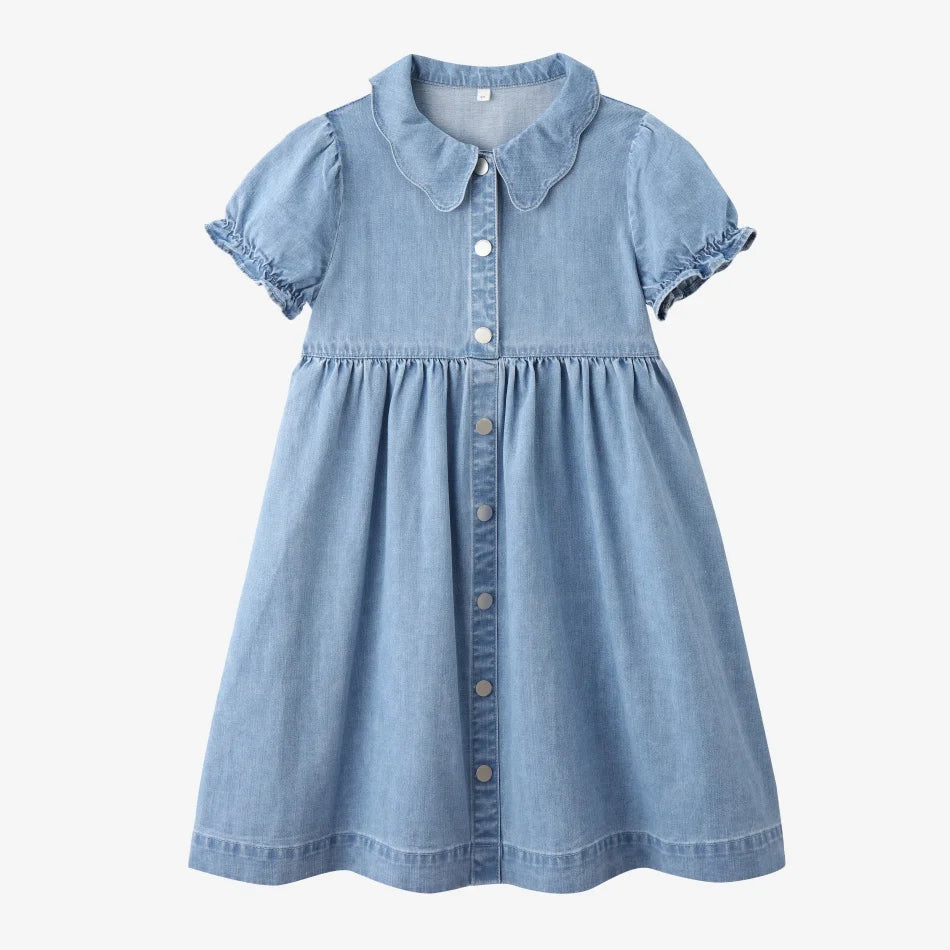 AS  SS2026 blue denim Collection super high quality bamboo knot denim fabric boys girls family match weekday clothes