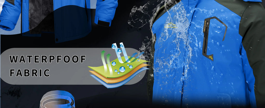 TACVASEN Men's Winter Ski Jackets Waterproof Fleece Coats Insulated Thermal Snowboard Jacket Parka Raincoat with Hood Man Parka