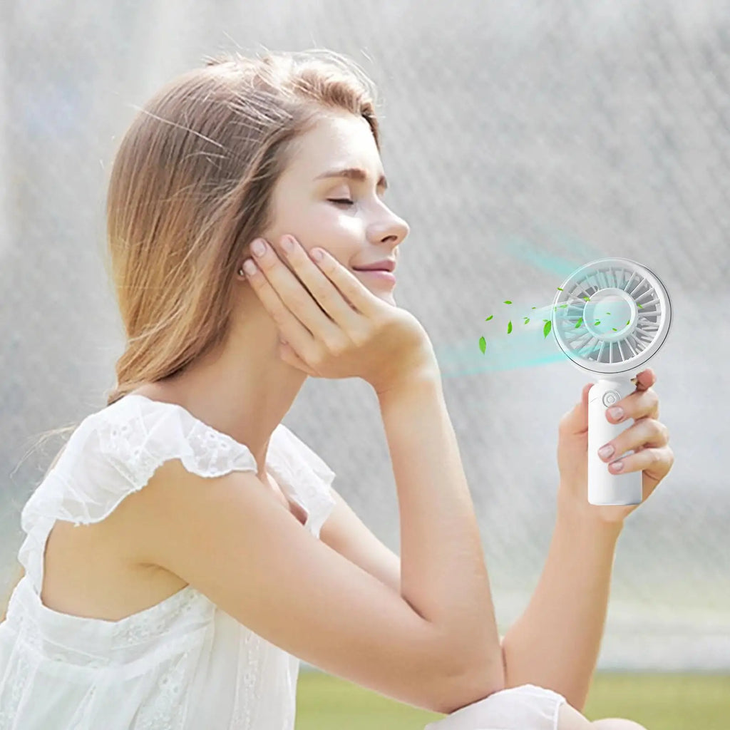 Portable Fan 3 Speed Adjustable Quiet USB Rechargeable Personal Hand Held Fan for Indoor Outdoor Home Office School Travel