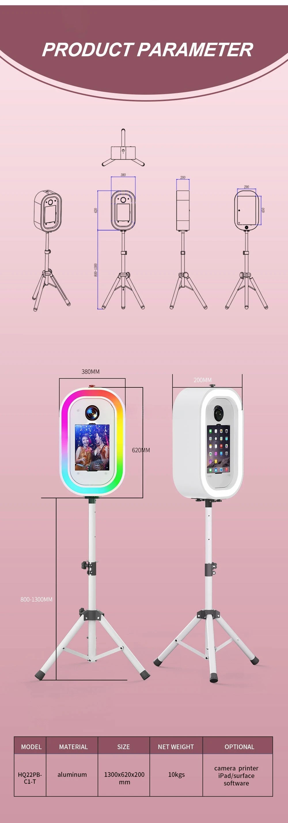 Light Emitting Diode RGB Color Changing Easy to Set Up Photo Booth Vending Machine