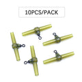 10pcs Helicopter Carp Fishing Rig Accessories Side Bend With Rolling Swivels  Anti Tangle Sleeve For Fishing Carp Tackle