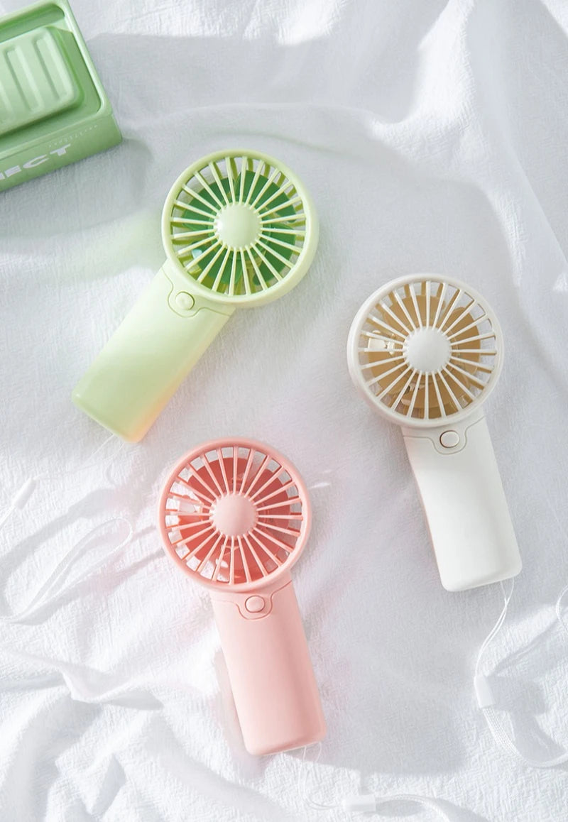 Portable Fan Convenient Mini Pocket Fan for Summer Outdoor Travel Home Offic Handheld Fan Lightweight AAA Battery Air Coolers