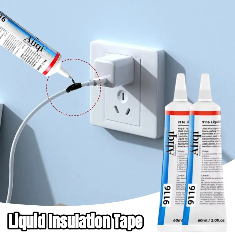 Liquid Electrical Tape Insulating Glue for Wires Cables Insulation Paste Sealant with Fireproof Instant Dry Industrial Repair