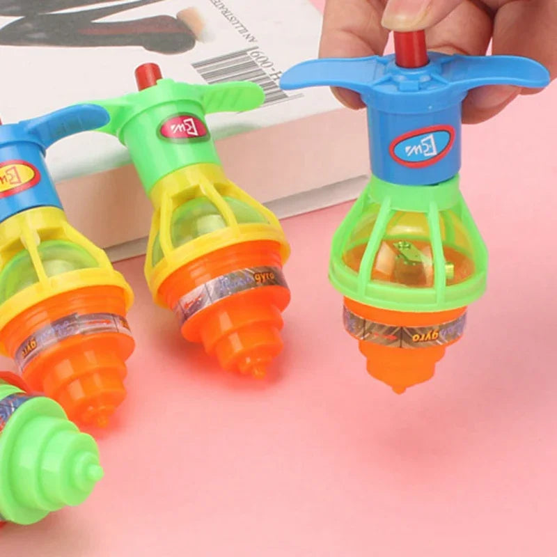 10-20PC Glow Rotating Gyro Kid Toys Birthday Party Favor Gifts Kindergarten Guest Giveaways Christmas Gift Kids Gift Bag Fillers