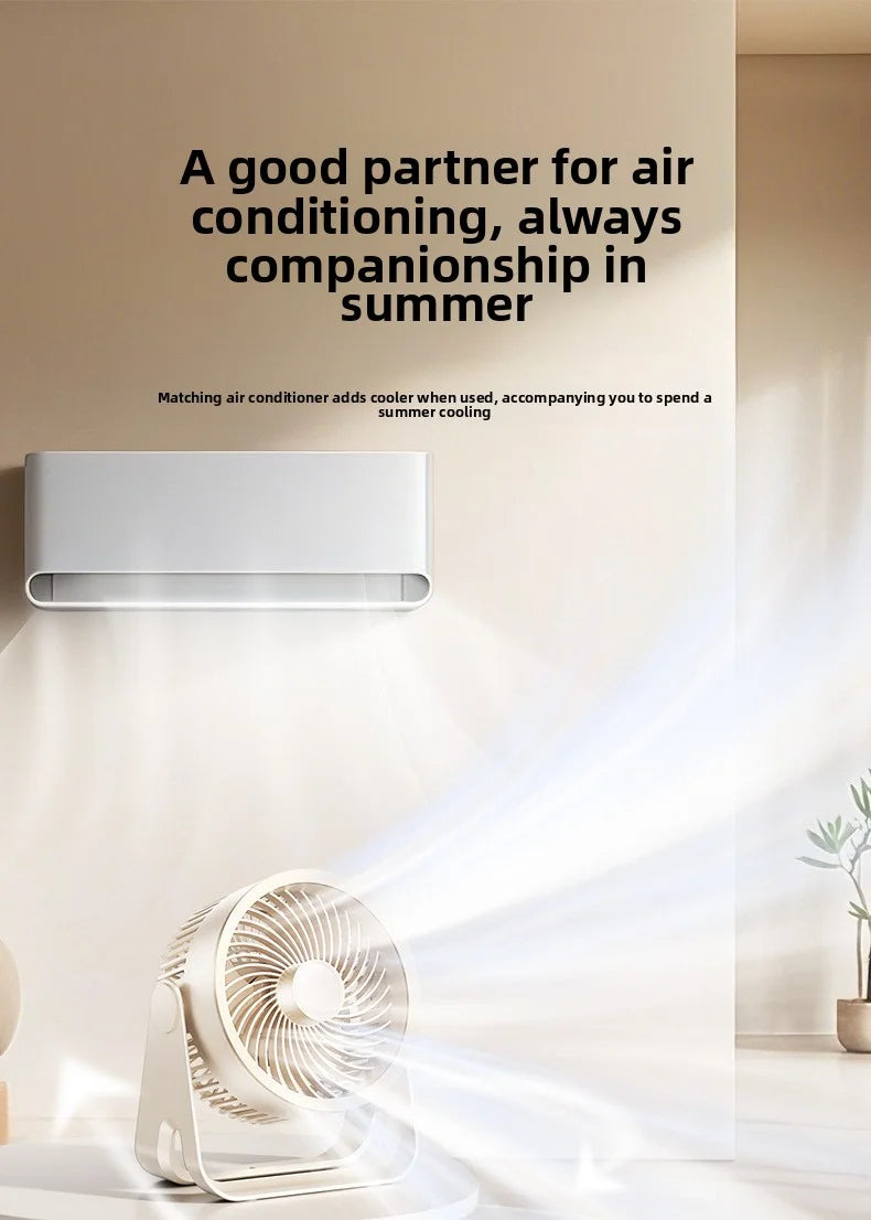 Cordless Electric Fan 3600mah Wireless Portable Air Circulator Fan Desktop Wall Ceiling Air Cooling Cooler Quiet Ventilator
