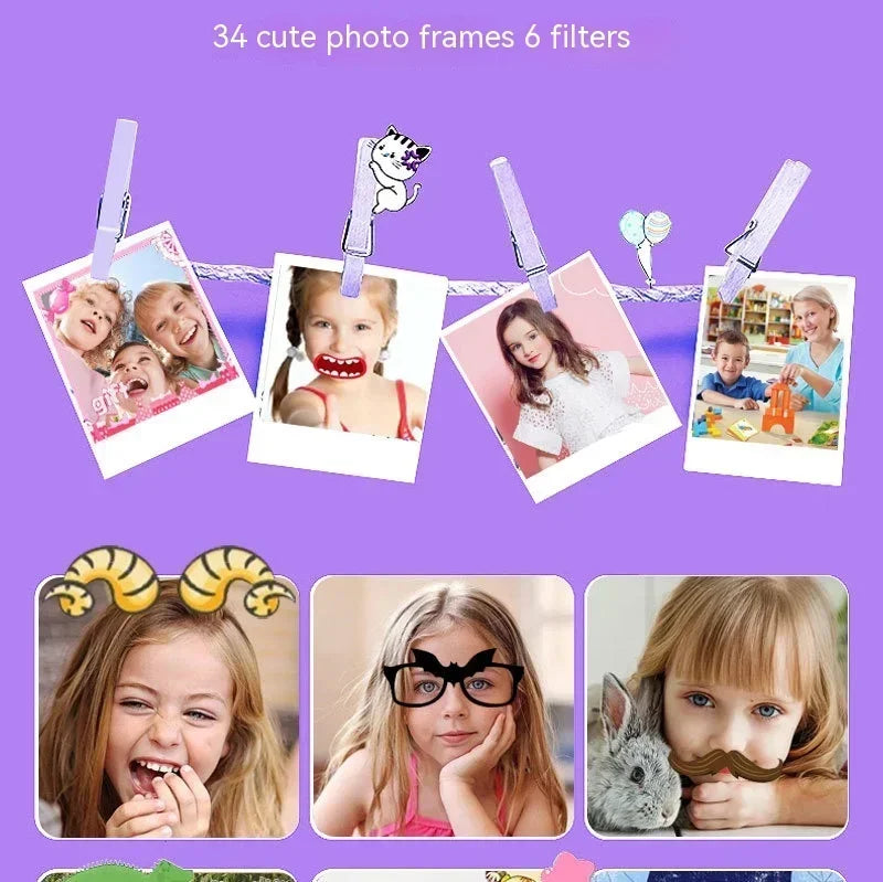 Children Camera 4000W Pixels 1080P HD Screen Dual Cameras Kids Electric Toys For Baby Camara Foto Infantil Children's Gifts