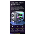 FAST-Bluetooth Speaker Stereo Loudspeaker Wireless Charger Pad Led Light Alarm Clock Fast Charging Station For Smartphone