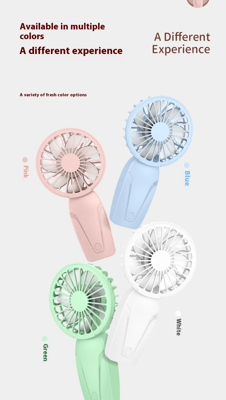 Portable Handheld Small Fan ABS Lightweight Cute Appearance USB Rechargeable Mini Fan For On Go Cooling Portable Mini Pocket Fan