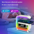 Multifunction Wireless Bluetooth Speaker Charger Pad Stand TF RGB Night Light Fast Charging Station for Mobile Phone Speaker