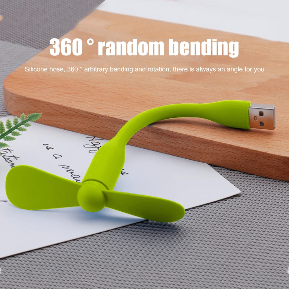 Flexible Portable Mini Fan for Power Bank Notebook Computer Summer Travel Cooling Cooler Mobile Phone USB Gadgets Fans