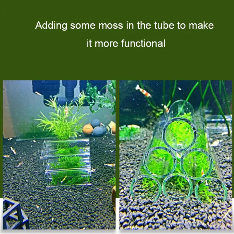 Acrylic Aquarium Decoration Fish Shrimps Shelter House Pottery Scorpion House Canister Simulation Stone Fish Tank Decor