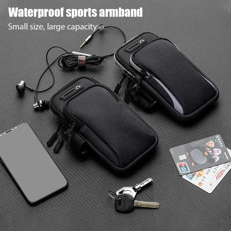 Universal Smart Phone Armband Outdoor Waterproof Fitness Running Sport Arm Cellphone Holder With Headphone Jack Mobile Phone Bag