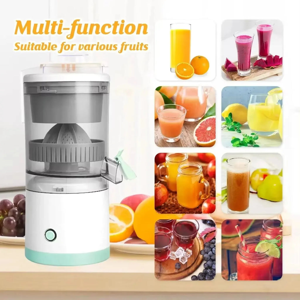 Portable Electric Juicer USB Rechargeable Wireless Mini Fruit Blender Automatic Juice Squeezer for Home Travel Office