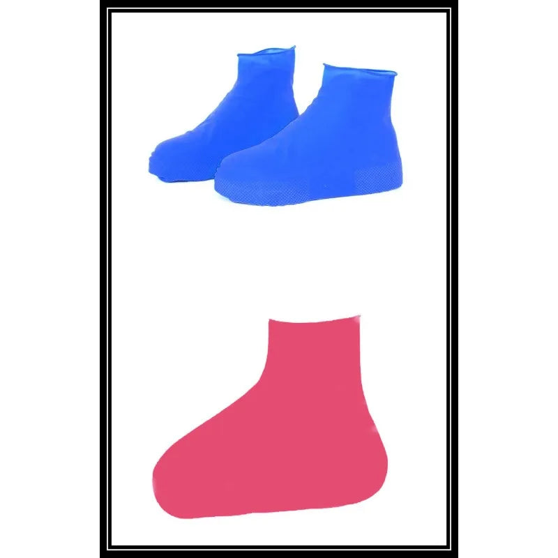 1 Pair Rubber Rain Boot Overshoes For Outdoor Use, Silicone Waterproof Shoe Covers, Rainy Day Shoe Cover, Reusable Non-Slip Rain