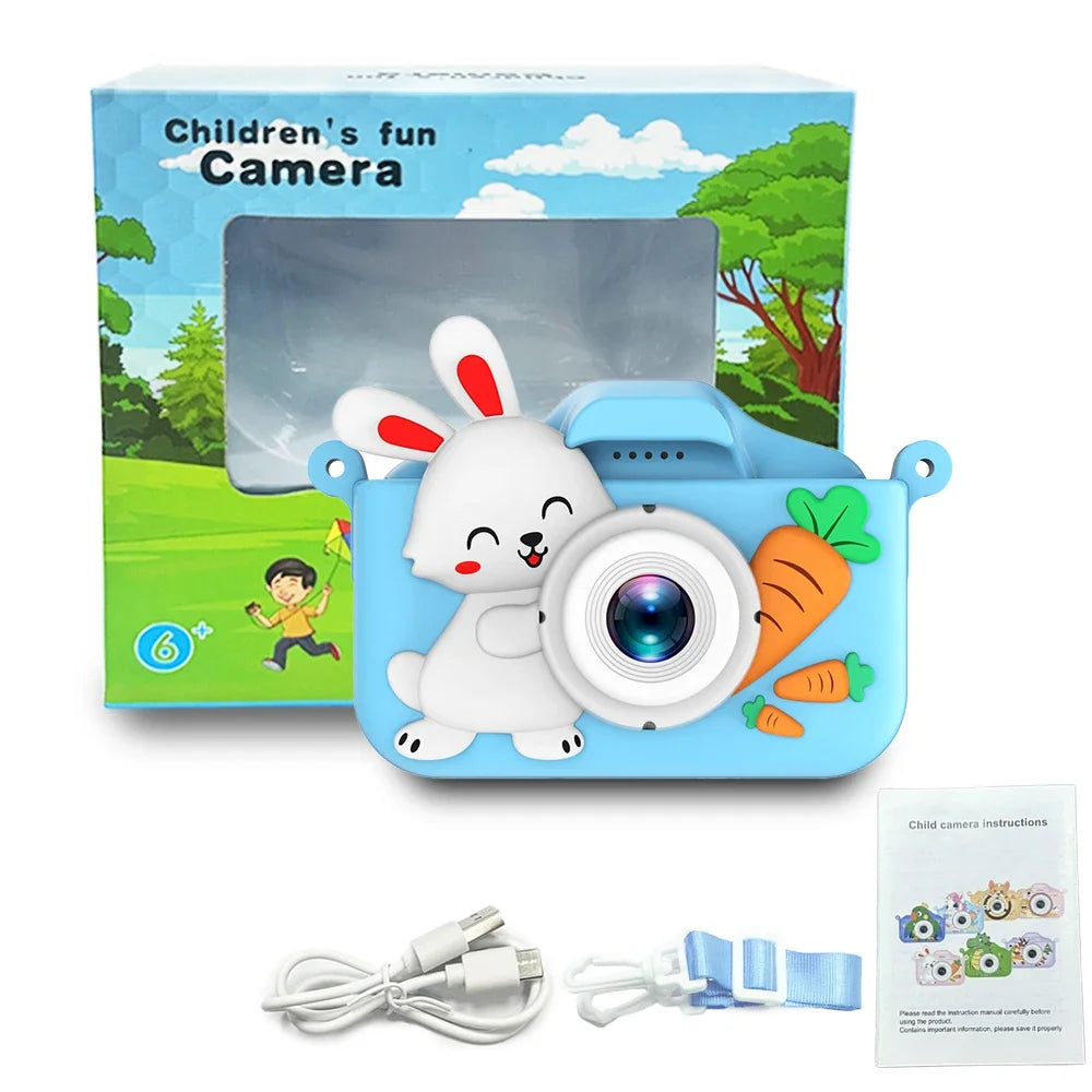 Kids Camera Digital Dual Camera HD 1080P Video Camera Toys Mini Cam Color Display Children Birthday Gift Kids Toys Rabbit Kids