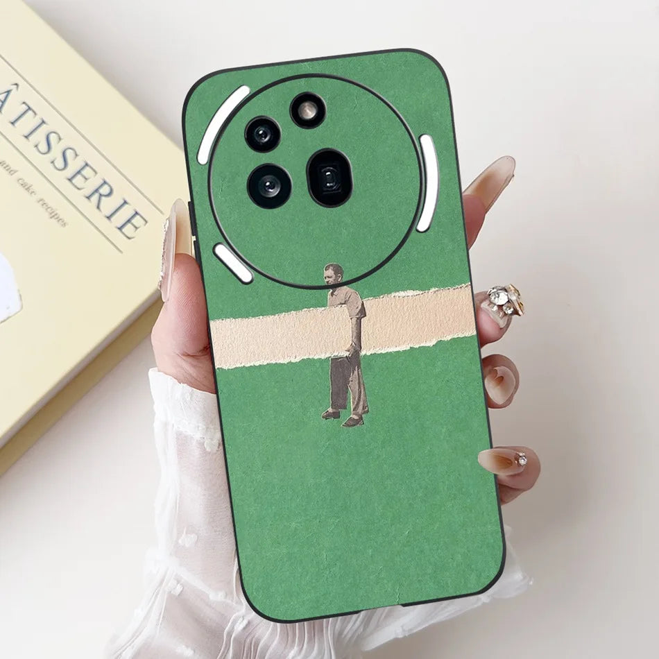 For Nothing Phone (3a) Pro Phone3a Cute Cartoon Phone Case For NothingPhone 3a 3aPro Black Silicone Soft Cases Bumpers
