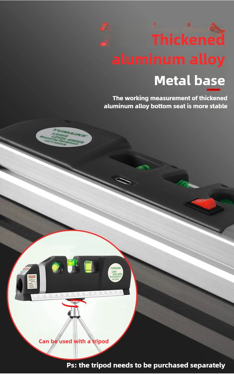 4 in 1 Measure Infrared Laser Level Machine Self Leveling for Woodworking Tools with Cross Line and Solo Leveling