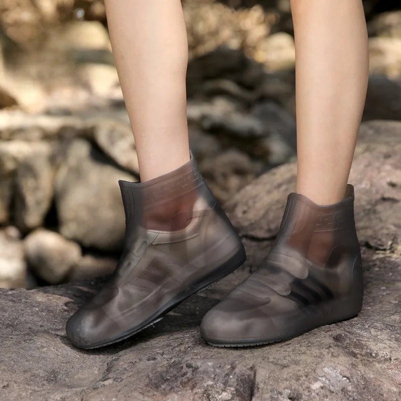 Waterproof Silicone Shoe Cover Rain Boots Cover Non-slip Shoes Protector Outdoor Reusable Thickened Footwear