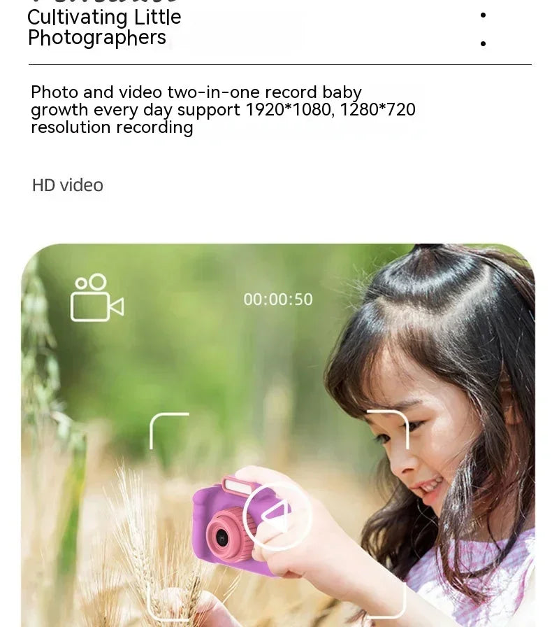 Children Camera 4000W Pixels 1080P HD Screen Dual Cameras Kids Electric Toys For Baby Camara Foto Infantil Children's Gifts