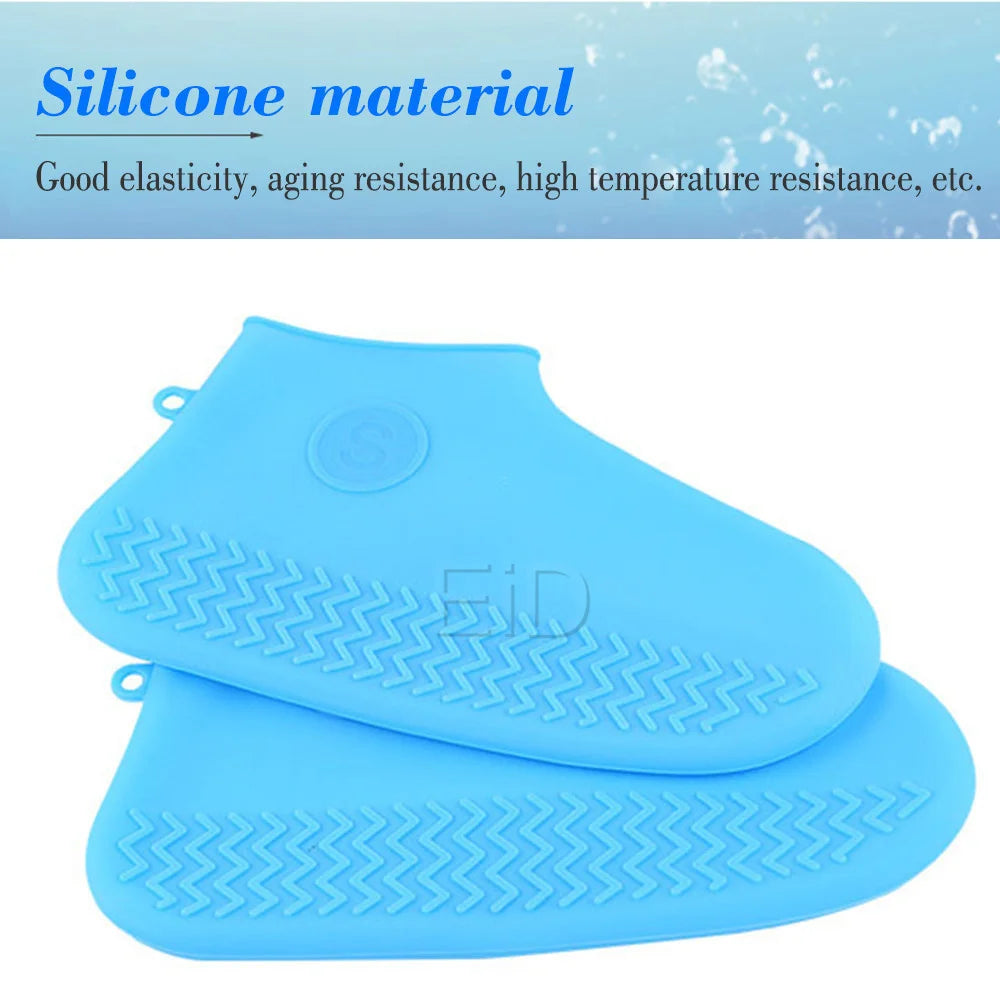 Boots Waterproof Shoe Cover Silicone Material Unisex Shoes Protectors Rain Boots for Indoor Outdoor Rainy Day Reusable man women