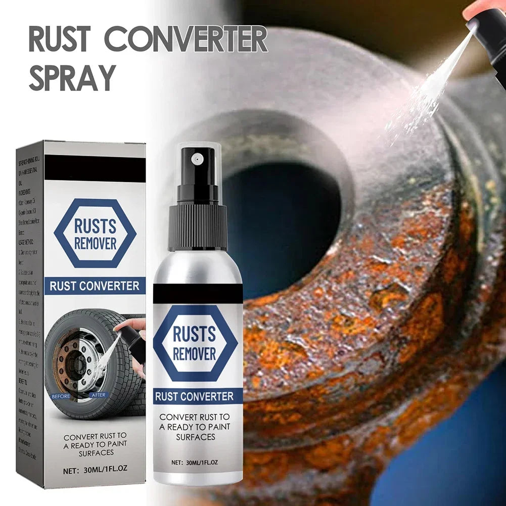 30ML Universal Rust Remover Spray Metal Surfaces Chrome Paint Car Maintenance Anti Rust Conversion Agent Spray For Wheel Hub