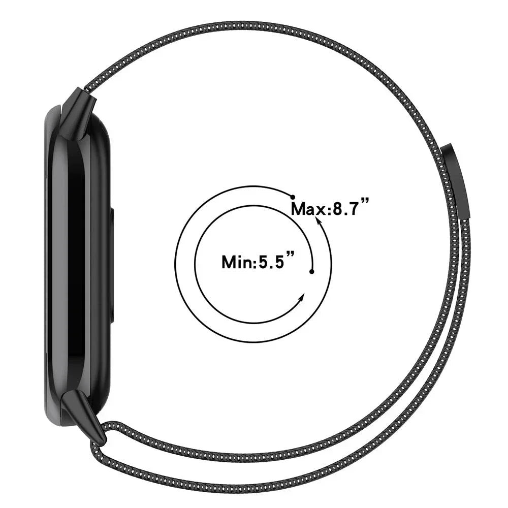 Milanese Loop for Xiaomi Mi Band 8 9 10 Strap Global Version Accessories Smartwatch Bracelet Pulseira Correa Miband 10 Watchband