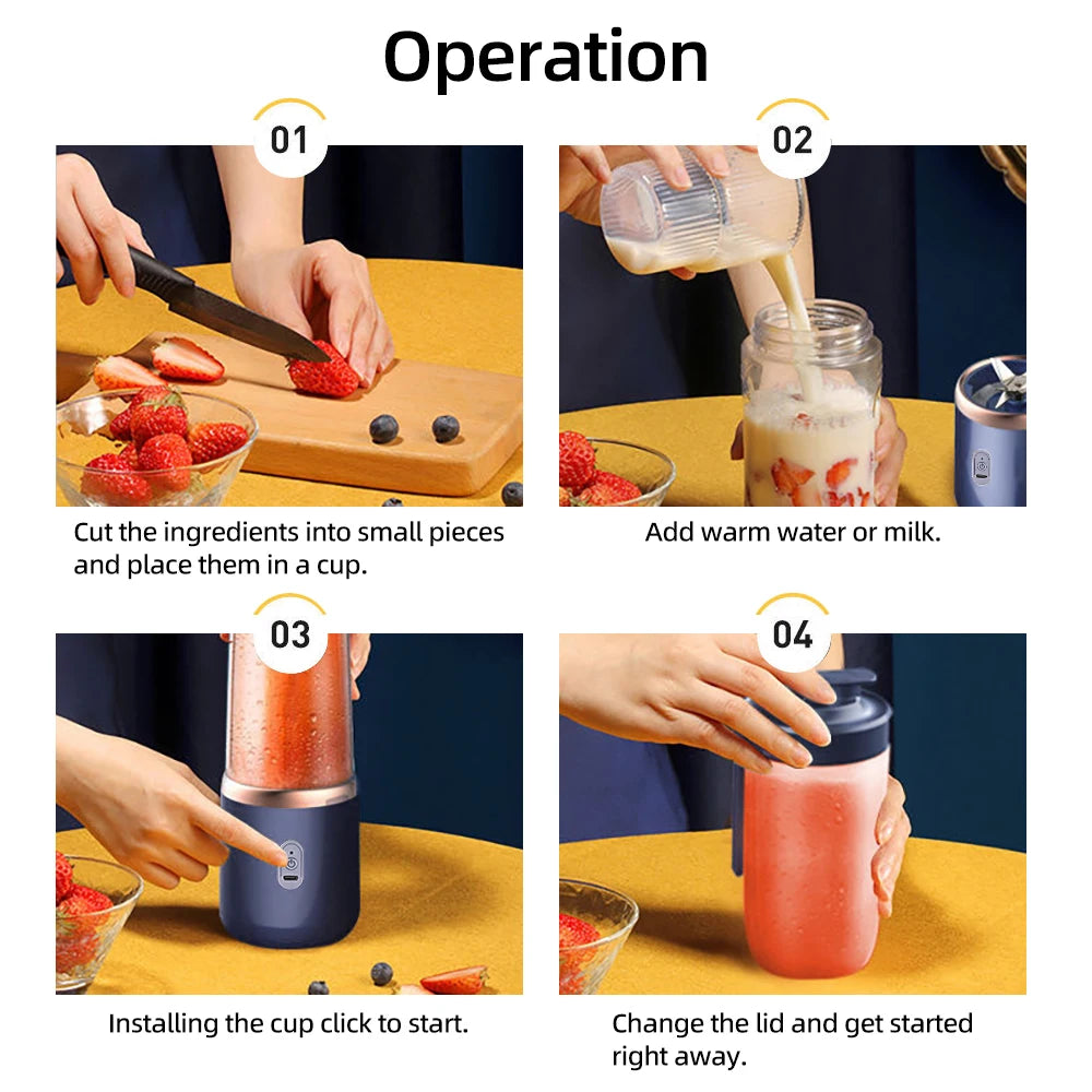 Premium Portable Electric Smoothie Blender