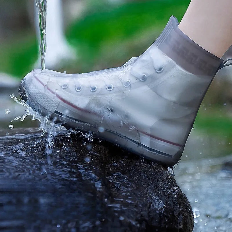 Waterproof Silicone Shoe Cover Rain Boots Cover Non-slip Shoes Protector Outdoor Reusable Thickened Footwear