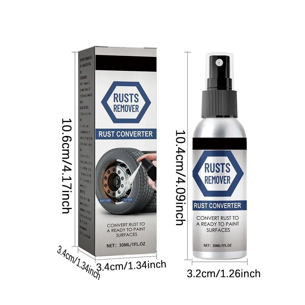 30ML Universal Rust Remover Spray Metal Surfaces Chrome Paint Car Maintenance Anti Rust Conversion Agent Spray For Wheel Hub
