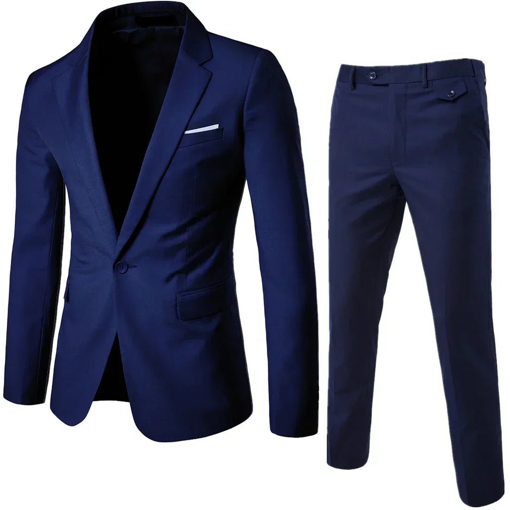 Suits For Men 3 Pieces Set Elegant Wedding  Fashion Classic Full Jackets Vest Pants Blazers Outfit 2025 Formal Costume