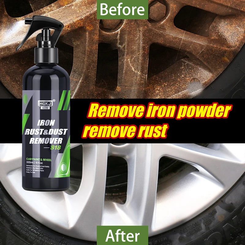 Multi Purpose Rust Remover Spray Metal Surface Car Maintenance for Wheel Cleaning Iron Powder Removal Large Capacity