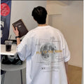 30kg To 120kg Korean Style Lazy Feeling Wearing Moon Pattern T-shirt Daily Basic Top Casual Versatile Shirt