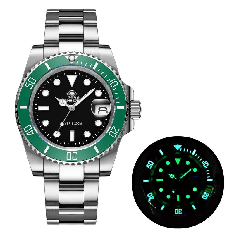 ADDIESDIVE Diver Watch European and American Business Leisure 200M C3 Super Luminous Sport Luxury Reloj Hombre Men Quartz Watch