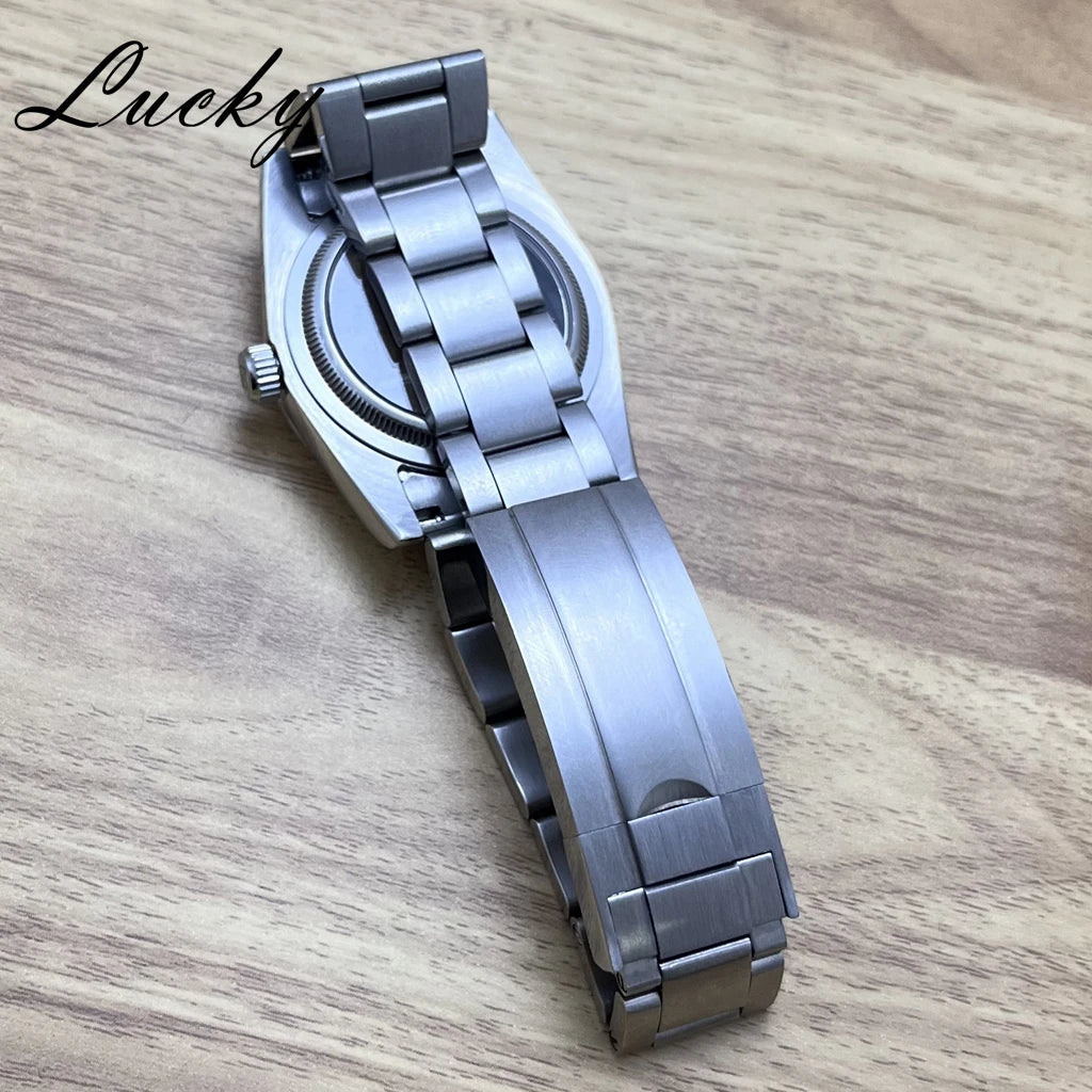 36mm 40mm Fit NH34 NH35 NH36 ETA2824 PT5000 Movement Case Brushed Center  Bracelet Sapphire Glass Crystal Suitable S Crown