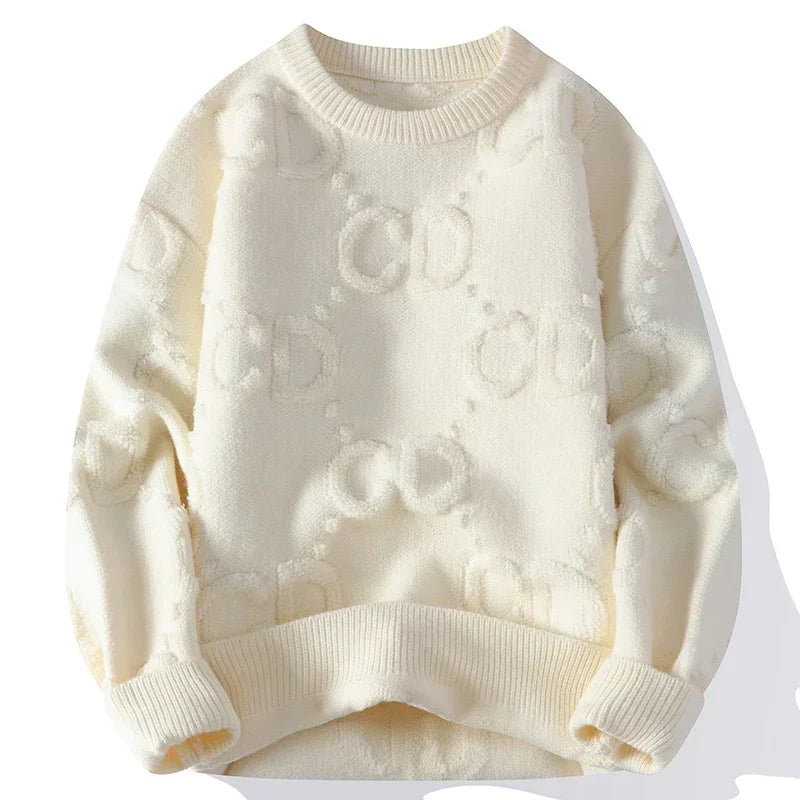 New Fall Winter Men Knitwear Top Quality Men's Soft Warm Wool Sweater Classic Fashion Handsome Sweaters Male