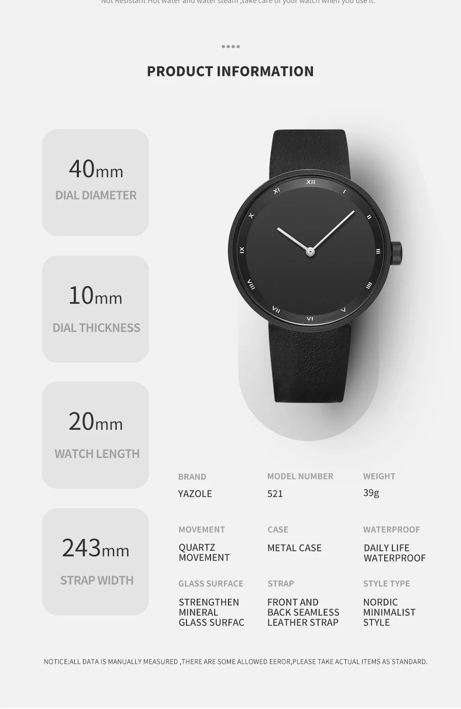 YAZOLE Watch Men New Simple Men Quartz Wristwatches Leather Waterproof Wrist Watches For Men Fashion Reloj Hombre 2022