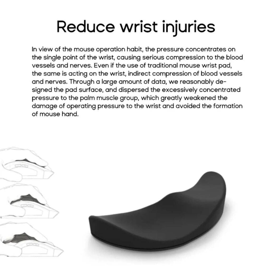 2026 Mouse Wrist Rest Silicone Hand Cushion Soft Pad Palm Support Moves With Wrist Business Office Computer Game Durable Armrest