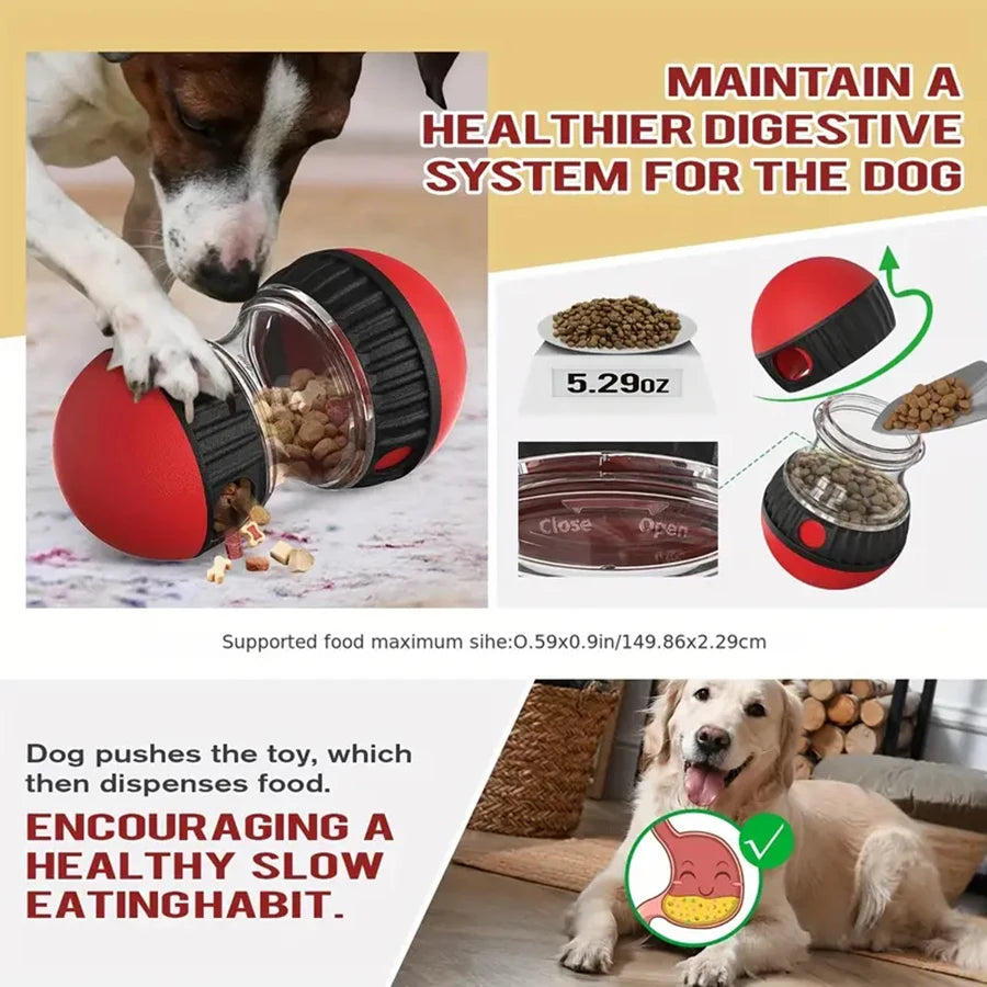Interactive dog snack dispenser toy, suitable for all types of slow feeders, plastic pet toys, bringing fun and healthy eating