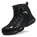 Rotating Buttons Safety Shoes Men Waterproof Steel Toe Safety Footwear Work Boots Men Anti-smash Anti-puncture Protective Boots