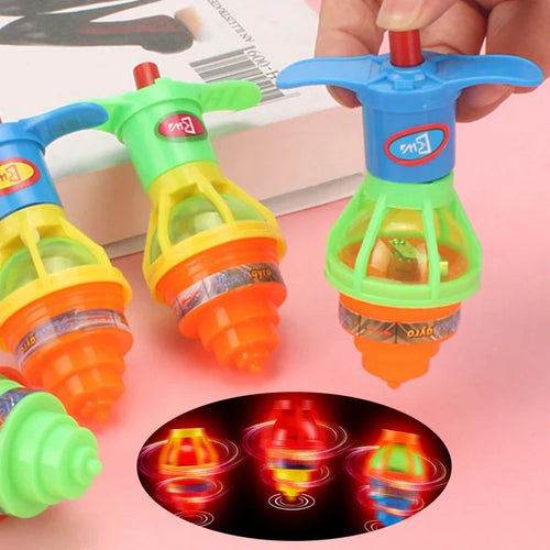 10-20PC Glow Rotating Gyro Kid Toys Birthday Party Favor Gifts Kindergarten Guest Giveaways Christmas Gift Kids Gift Bag Fillers