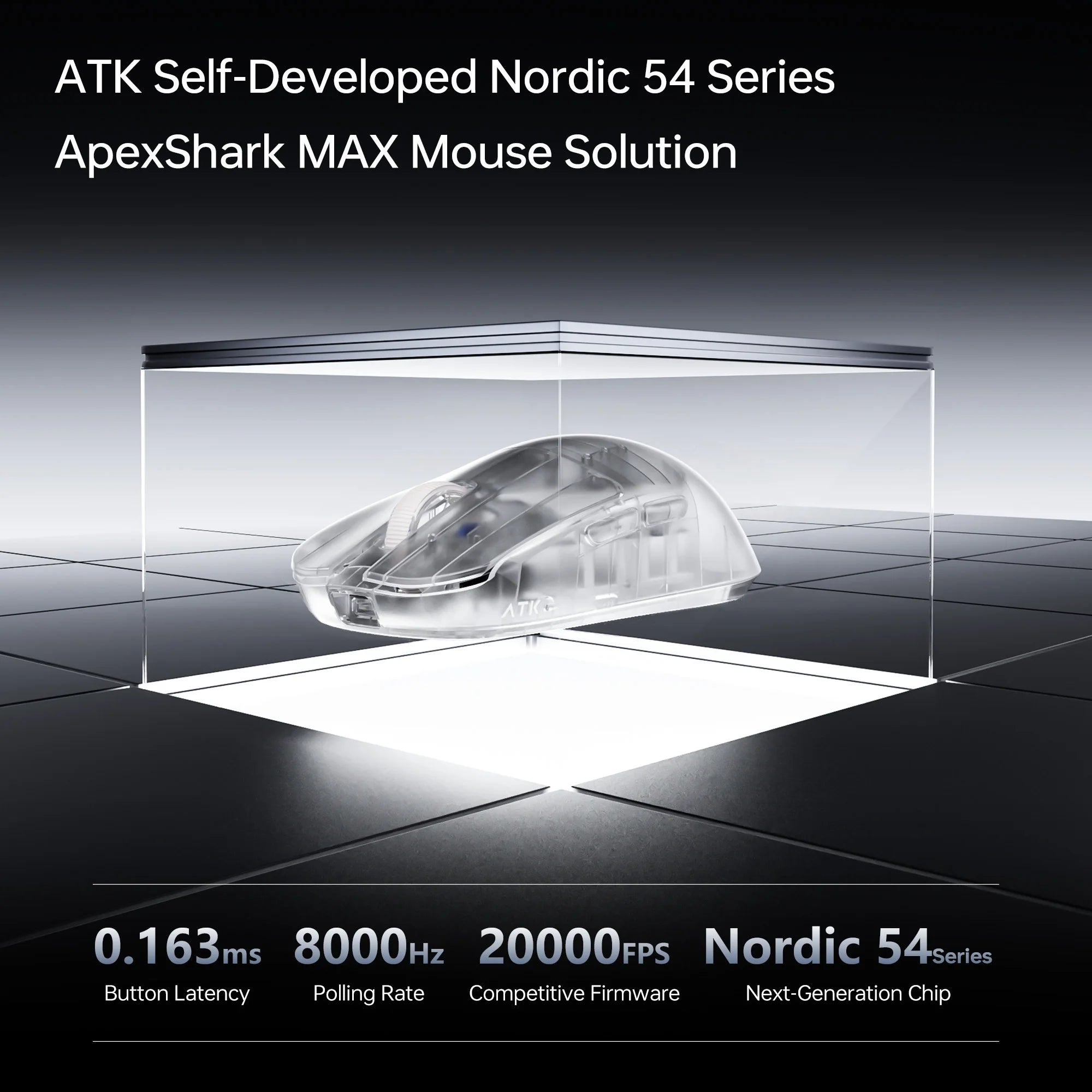 ATK Blazing Sky ZERO Ultralight Wireless Gaming Mouse Dual 8K PAW3950Ultra Transducer Wireless Mouse Ergonomic Mouse Foggy Mice