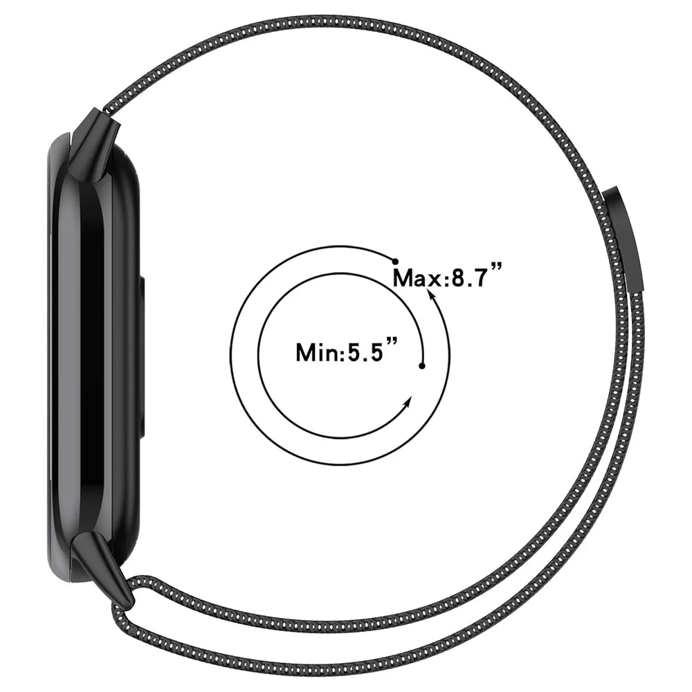Magnetic Straps for mi band 10 miband 10 nfc Watch accessories Stainless Steel belt correa bracelet for Xiaomi mi band 10 bands