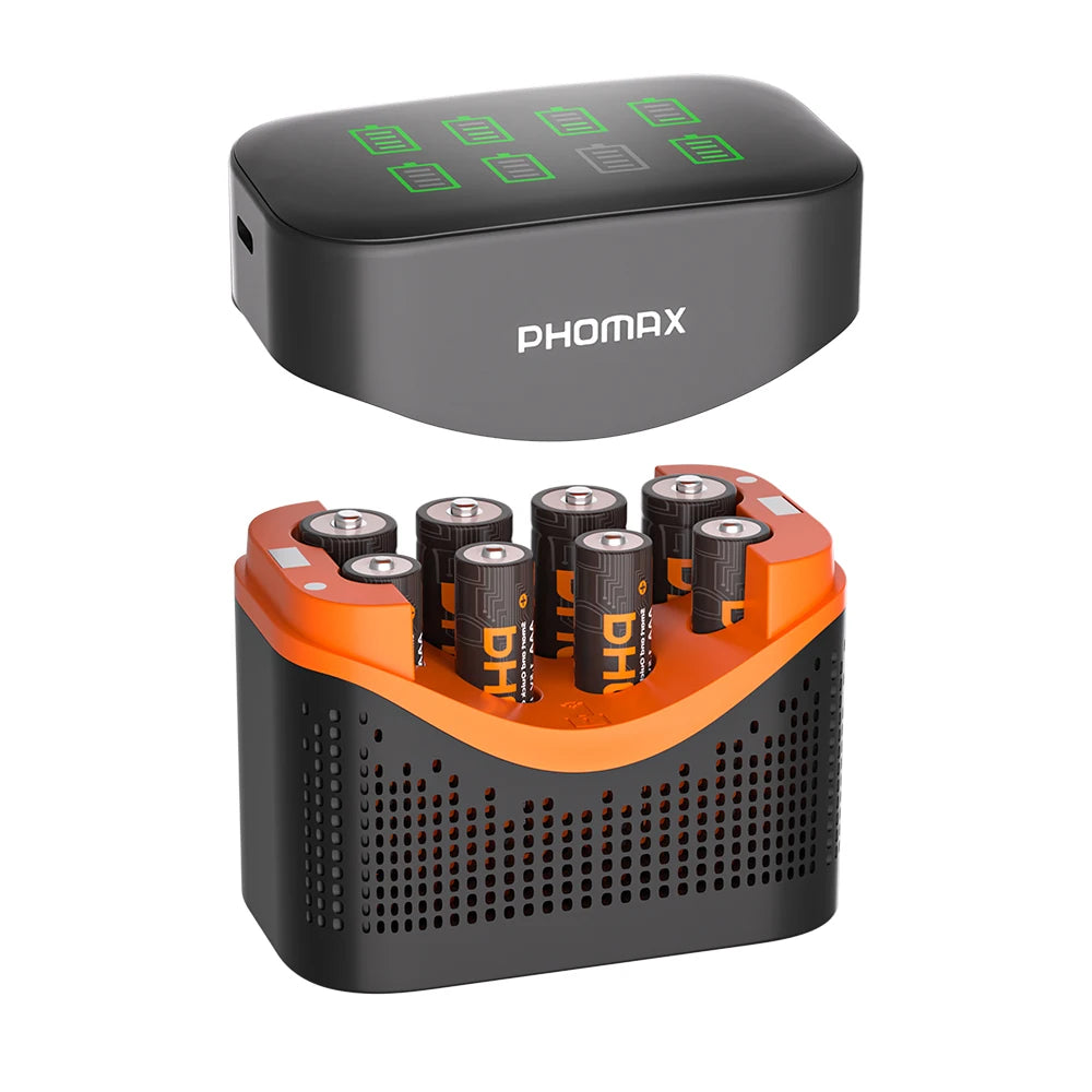 PHOMAX New Fast Charger&Rechargeable Battery,1.5V AA 4200mWh & AAA 1110mWh Lithium Battery  For  Remote Control Mouse SmartDoor