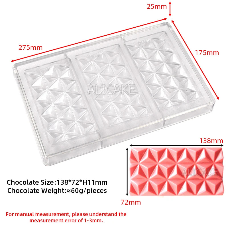 Chocolate Mold Polycarbonate Sphere Diamond Chocolate Bonbons Candy Bar Bakery Confectionery Baking Pastry Tools